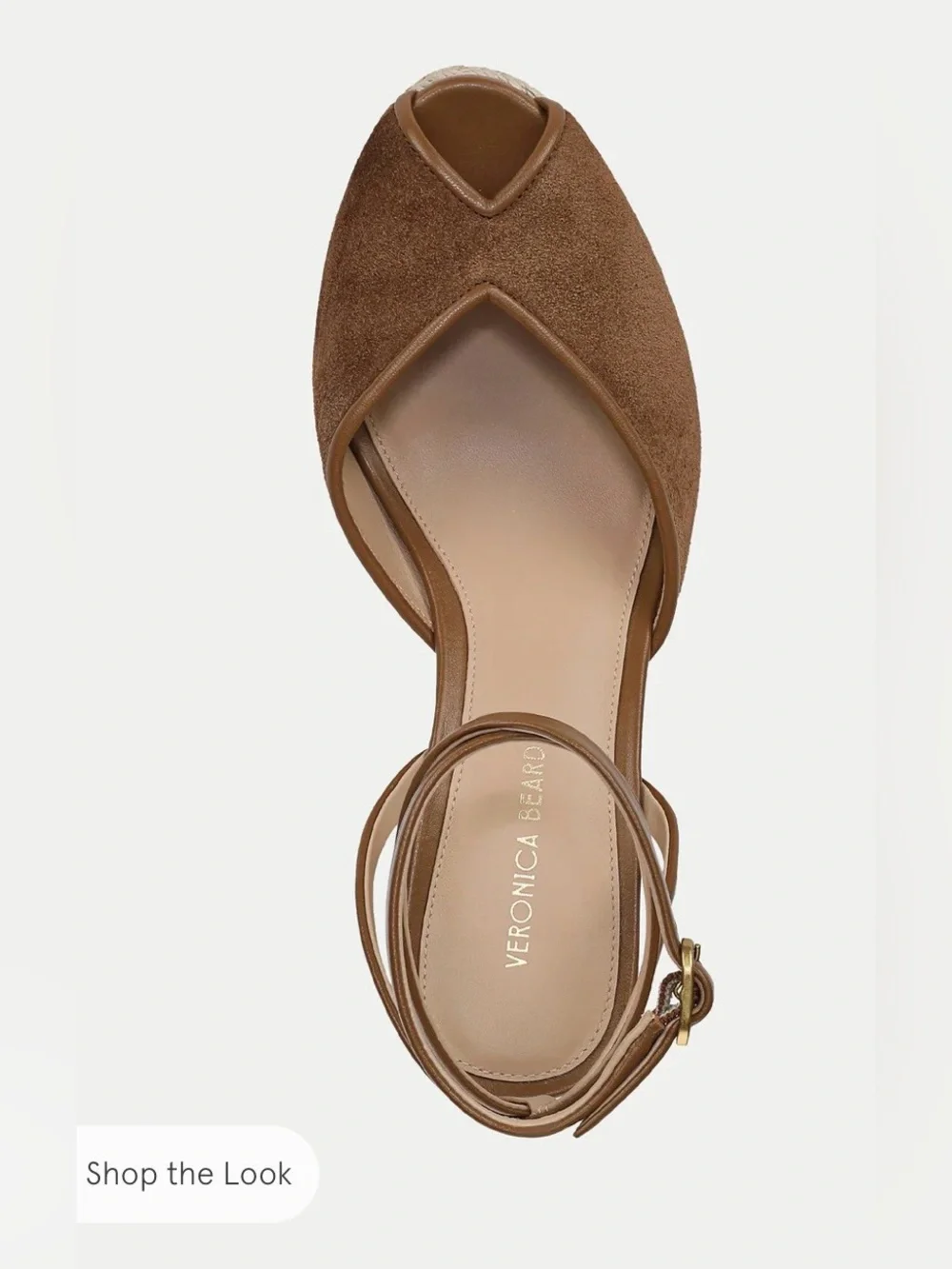 Veronica Beard Pasina Wedge Espadrille Peep-Toe Sandals - worn once inside